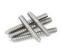 304 Vis de coupe double tête en acier inoxydable 304, un filetage est une vis étroitement auto-taraudeuse-M5 * 40 * 1PC