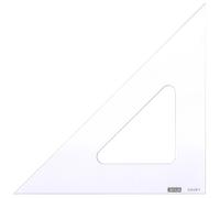 [30451] MINERVA Equerre 45° Bord Droit 30cm Transparent Qualité optique Trans...