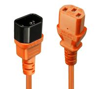 [30474] LINDY Rallonge secteur IEC, orange, 1m