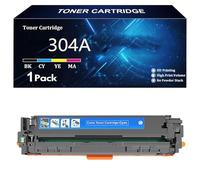 304A Cartouche de Toner Compatible Cartouches pour HP 304A CC530A CC531A CC533A CC532A pour HP Color LaserJet CP2020 2024 2025 2026 2027 2024dn 2025dn 2025x 2026n CM2320 MFP,C-1 Pack
