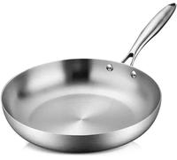 304uoated Poêle à Frire Wok en Acier Inoxydable 3 Plis Poêles à Poêle en Acier Casseroles Poêles à Frire Antiadhésives Ensemble De Poêles De Cuisine, Pan, 26cm304 Frying Pan