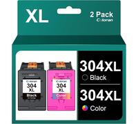 304XL 304 XL Pack de 2 Remanufacturées Cartouches d'encre Remplacement pour HP 304 304XL Noir et Couleur pour Envy 5010 5020 5030 5032 Deskjet 2620 2622 2630 2632 2634 2633 3730 3733 3720 3764