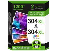 304XL Cartouches d'impression pour HP 304 Remplacement pour Original HP 304 Cartouches Noir et Couleur pour HP Envy 5000 5030 5020 5010 5020 5032 für Deskjet 3750 3720 3730 3760 3762 2630 2620 2622