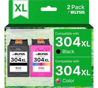 304XL Remanufacturées Cartouches d'encre Remplacement pour HP 304 Noir et Couleur pour Envy 5030 5032 5020 5010 Deskjet 3760 2630 3750 2620 2622 3720 3762 3730 3733 (1 Noir, 1 Tri-Colore)