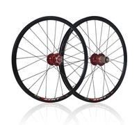 305/349/406/451 Roue Avant/arrière pour Vélo Pliable Frein À Disque 16/20in Jeu De Roues BMX Démontage Rapide 100/135mm Moyeux 24H pour 8-11 Vitesses(349 Red)