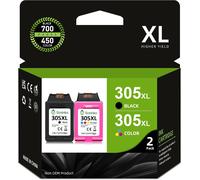 305 XL Cartouche 305 Remplacement pour HP 305,Encre 305 pour HP Deskjet 2820e Cartouche 2720e 4220e 4120e 2710e Envy 6020e 6032e 6420e (Cartouche Encre 305 Noir et 305 XL Couleur)