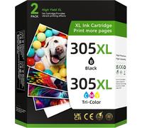 305 XL Ink Cartridge Replacement for HP 305 XL Black and Colour Cartridge for HP 305 305XL for HP DeskJet 2720E 2720 2700E 2700 2710E 2710 2721E 2723E 4120E Envy 6000 6020 6020E 6020E 032e