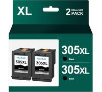 305 XL Remanufacturées Cartouches Remplacement pour HP 305 XL 305XL pour HP DeskJet 2700 2720 2710 4120 4130 HP Envy 6000 6010 6020 6030 6032 6420 (Noir, 2-Pack)