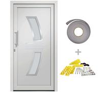 3057562 vidaXL Front Door White 98x208 cm (147139+203899)