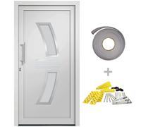 3057563 vidaXL Front Door White 108x200 cm (147140+203899)