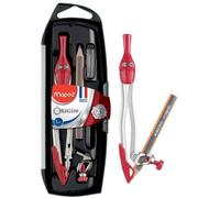 [305812-2] MAPED Lot de 2 boîtes à compas, 5 pièces, couleurs assorties