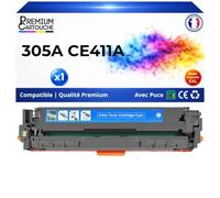 305A CE411A Toner Cyan Compatible pour HP 2800 Pages