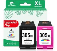 305Xl Cartouche Pour Hp 305 Deskjet 2800E 2820E 4220E 2810E 4222E 2821E 2822E 2823E 4230E 4210E 4200E 2700E 2720E 2721E 2722E 2723E 2724E 2755 Cartouche Encre Pour Hp 305 Xl Noir Et Couleur