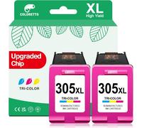 305Xl Cartouche Pour Hp 305 Xl Deskjet 2800E 2820E 4220E 2810E 4222E 2821E 2822E 2823E 4210E 4230E 4200E 2700E 2720E 2710E 2721E 2722E 4120E 4122E 4130E Cartouche Encre Pour Hp 305 Couleur
