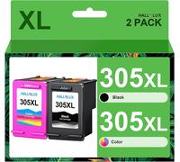 305XL Cartouches Remplacement pour HP 305 XL 305XL pour HP DeskJet 2700 2720e 2720 2710 4120 4120e 4130 HP Envy 6000 6010 6020 6030 6032 6420 (Noir Tri-Colore,2-Pack)