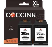 305XL Cartridge for HP DeskJet 2800e Series DeskJet 2820e 2800e 2822e 2821e 2823e 4220e 4222e 4230e Envy 6032e 6432e 6020e 6420e 6420 Printer Ink Cartridges 305XL Black Replacement