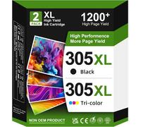 305XL Ink Cartridges Compatible with HP 305 XL Black and Colour Ink for HP 305, 305 XL Ink for HP Deskjet 2820e 2810e 2700 2720e 2710e 2722e Plus 4120e 4220e Envy 6032e 6000 Pro 6430e