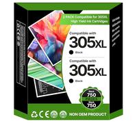 305XL Noir Cartouches Remplacement pour HP 305 Remplacement pour HP 305 Cartouches pour HP Deskjet 2820e 4220E 2700 2720E 2720 4122E 4222E 4130E Envy 6000 6010e 6020e Envy Pro 6400 6420 Multifonction