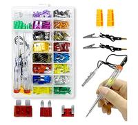 306 pièces de kit de tri de fusibles de voiture, avec 2 testeurs de fusibles de voiture et 2 extracteurs de fusibles, fusibles de voiture moyens/petits/mini, adaptés aux voitures, Câblage de protectio