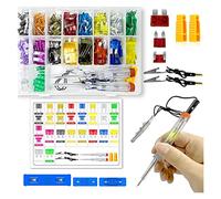 306 pièces de kit de tri de fusibles de voiture, avec 2 testeurs de fusibles de voiture et 2 extracteurs de fusibles, fusibles de voiture moyens/petits/mini, adaptés aux voitures, Câblage de protectio