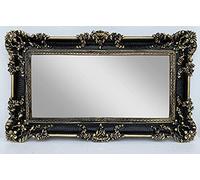 3074 Miroir mural style baroque Noir/doré 96 x 57 cm