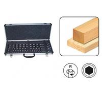 Coffret 5 mèches charpente à hélice HSS-diamètre 12,14,16,18,20mm-L460mm LEMAN