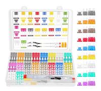 308 Pcs Car Fuses,Automotive Mechanical Tools Set,Standard,Micro,Mini Auto Fuse With Extractor For Car,Motorcycle,Truck,Rv And Truck,2a 5a 7.5a 10a 15a 20a 25a 30a 35a