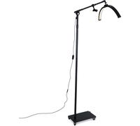 308LED 28 inch U-shape Floor Beauty Lamp Nail & Lash Moon Lamp Three Color Temperatures and Ten Brightness Levels Adjustable With Magnetic Remote Control With Base and Roller Lamp Head Rotatable