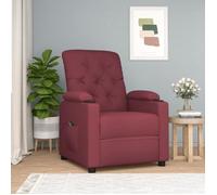 3098842 vidaXL Fauteuil inclinable électrique Rouge bordeaux Tissu