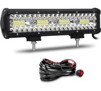 30cm 12'' 240w Barre Led Con Câblage Rampe Led 12v 24v Étanche Bar A Led Feux Phare De Travail Led Spot Et Inondation Projecteur Led Pour 4x4 Voiture Camion Tracteur Quad Véhicule Bateau