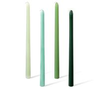 30cm 4 Pièces Bougies Coniques, Bougies Longues et Fines Bougies Coniques sans Fumée Dégradé De Couleur pour Table, Maison, Dîner, Mariage, Festival (Série Verte)