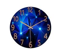 30cm Horloge Murale à Quartz, Horloge Murale géométrique en Verre, Horloge Pendule Mural, Horloge Silencieuse sans de Bruit avec Chiffres Surdimensionnés, Salon Chambre Bureau, Décoration d'intérieu.