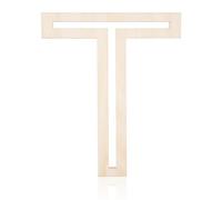 30cm Lettre en Bois, Grande Taille Inachevée Lettre de l'Alphabet en Bois Lettres en Bois Vierges Lettre Murale Decorative pour Bricolage Peinture Fête Maison Décoration (T)