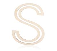 30cm Lettre en Bois, Grande Taille Inachevée Lettre de l'Alphabet en Bois Lettres en Bois Vierges Lettre Murale Decorative pour Bricolage Peinture Fête Maison Décoration (S)