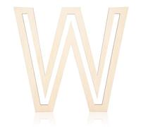 30cm Lettre en Bois, Grande Taille Inachevée Lettre de l'Alphabet en Bois Lettres en Bois Vierges Lettre Murale Decorative pour Bricolage Peinture Fête Maison Décoration (W)