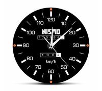 30cm Pendule Murale Silencieuse Compteur de vitesse de voiture de course Horloge murale décorative pour homme grotte garage décor rétro motorsports guage design conduite œuvre d’art montre murale