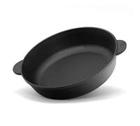 Ø30cm Poêle en fonte - avec deux poignées - Marmite - de service - frire pour barbecue - à gaz - four foyer - tous feux dont induction - ustensile de cuisson sûr pour l'intérieur et l'extérieur