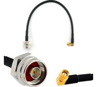 30cm SMA mâle à angle droit 90 degrés vers N mâle tête hexagonale - HF-240 (équivalent LMR 240) Extension câble d'antenne - WiFi RF Antenne GSM LTE 4G 5G 6G Routeur Amplificateur de signal Lora Ham CB