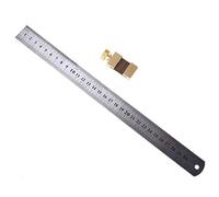 30cm Steel Ruler with Brass Slide Block | Woodworking Marking Locator & Measuring Tool | Dual Scale Ruler for Accurate Crafting/DIY Projects/Metalworking