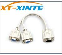 30cm White DB9 9Pin 1 to2 Rs232 séparateur de câble série directement connecté COM 2 en 1 câble de données mâle à femelle pour affichage de caisse enregistreuse POS