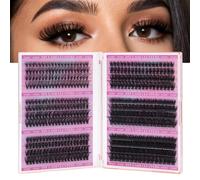 30D 40D 50D 60D 80D 100D Wispy Kit d'extension de cils individuels DIY à la maison 10mm -16mm mix Cils en grappe naturels et duveteux DIY cluster lashes (Mix 10-16mm)