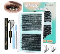 30D+40D Extension Cils Kit Cils A Cils Extension With Bond and Seal D Curl Kit Faux Cils Lash Clusters DIY Lashes Extension Kit Cils a Cils Extension by Obeyalash (30D+40D D Curl 9-16mix Kit)
