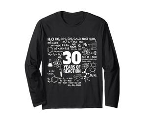 30e Anniversaire 30 Ans drôle Chimie Nerd Humour Geek Manche Longue