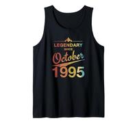 30e Anniversaire Né en Octobre 1995 Vintage 30 Ans d'âge Débardeur