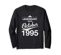 30e Anniversaire Né en Octobre 1995 Vintage 30 Ans d'âge Manche Longue