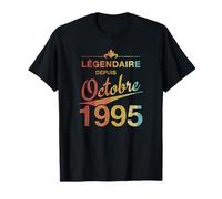 30e Anniversaire Né en Octobre 1995 Vintage 30 Ans d'âge T-Shirt
