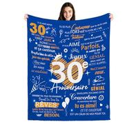 30ème Anniversaire Couvertures Plaids pour Hommes Garçons Joyeux Anniversaire Cadeaux pour 30 ans Hommes Fils Frère Petit ami Mari Oncle Collègues Cousin Amis Idées de cadeaux d'anniversaire (30-lui)