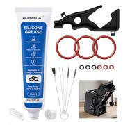 30g Graisse Silicone,Graisse Machine a Cafe | pour Siemens série EQ,Bosch,Balay,Constructa,Neff,Gaggenau,Livré avec 5 Pinceaux,9 Joints D'étanchéité,1 Rondelle Moulée