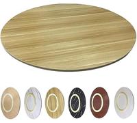 30in 36in 40in Grand Plateau Tournant en Bois Lazy Susan Plateau De Service Table à Manger Ronde Plateau Tournant 360 ° Plateau De Meubles Pivotant, Light Walnut, 70cm/27