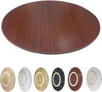 30in 36in 40in Grand Plateau Tournant en Bois Lazy Susan Plateau De Service Table à Manger Ronde Plateau Tournant 360 ° Plateau De Meubles Pivotant, Mahogany, 100cm/40
